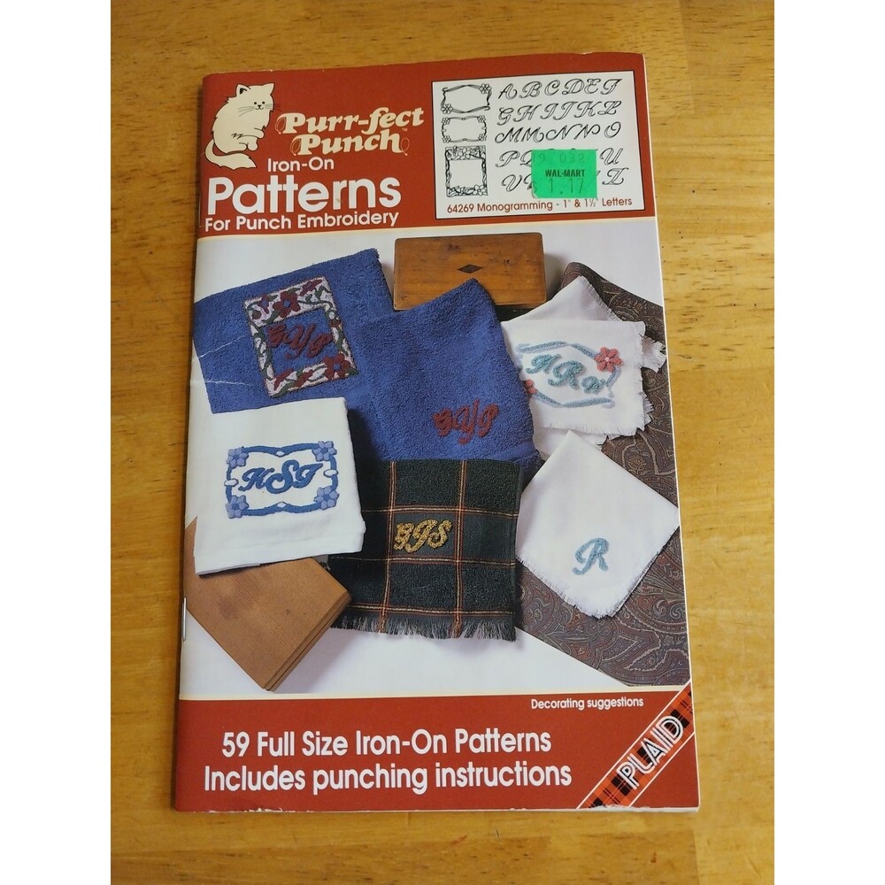 Purrfect Punch Iron on Patterns for Punch Embrodiery